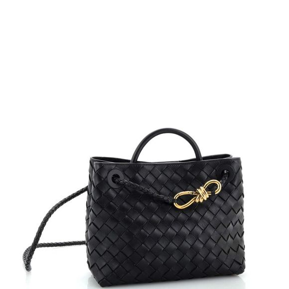 Bottega Veneta Andiamo Top Handle Bag Intrecciato Nappa Small Black - Picture 2 of 6